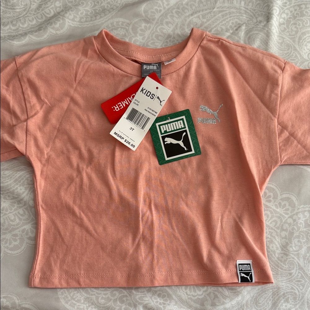 Puma Kids Light Pink Short Sleeve Tee